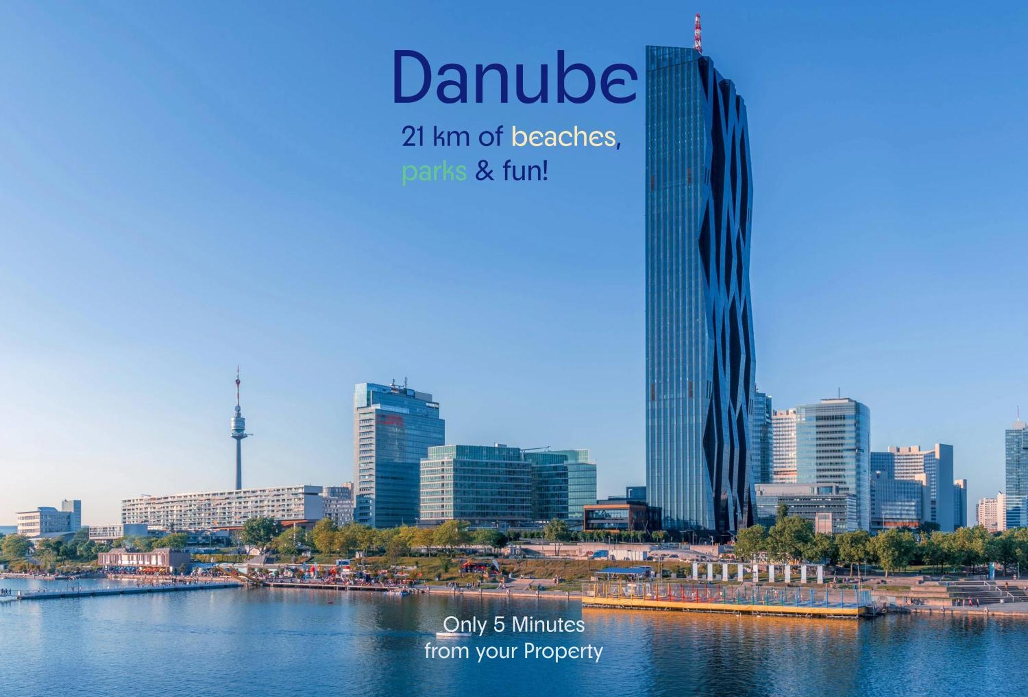 Joyful 2Br Apt. @ Millenium Tower And The Danube 维也纳 外观 照片